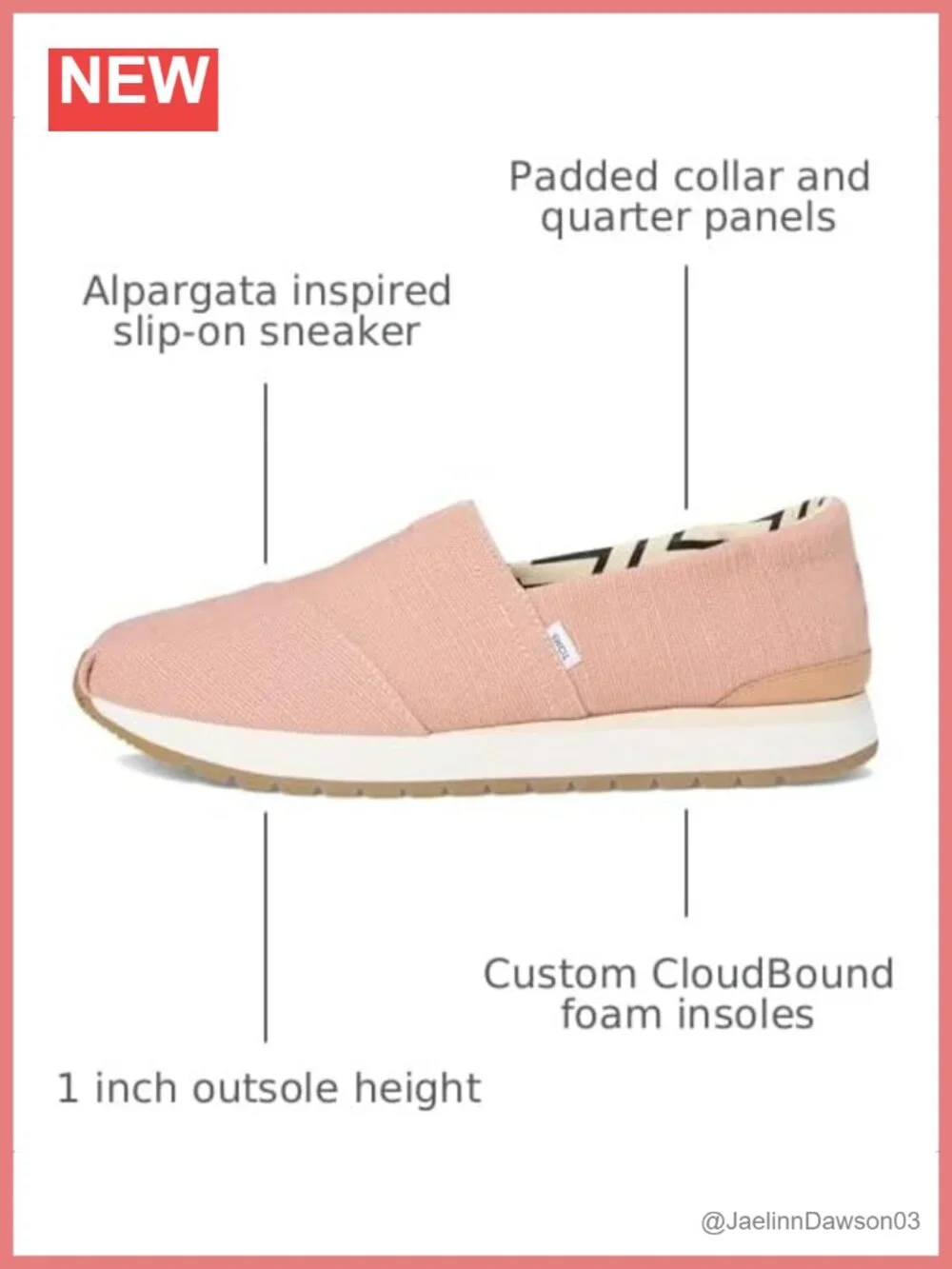 TOMS Alpargata Slip-On Fashion Sneakers with Removable Insole Canvas